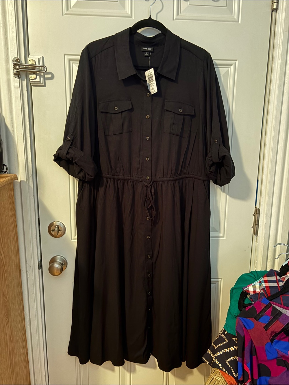 Torrid Midi Challis Shirt Dress